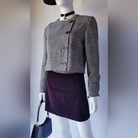 Vintage Houndstooth Short Suit Jacket ✨ - Picture 4 of 11